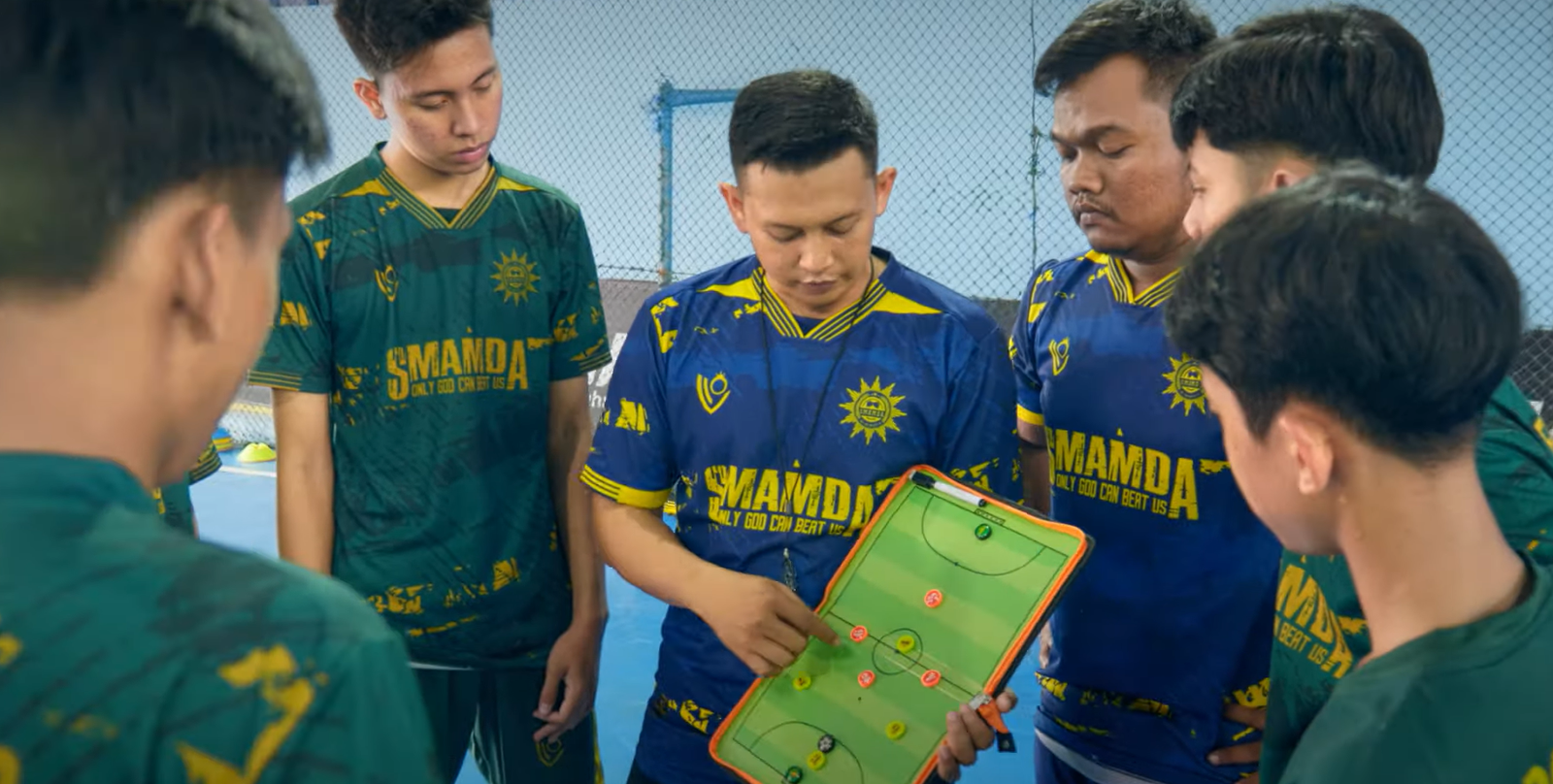 Briefing sebelum bertanding - Ekskul Futsal